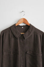 walnut silk button up (m/l)