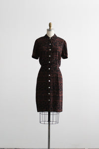 tortoiseshell silk dress