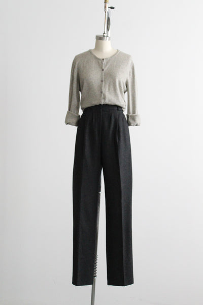 graphite wool trousers