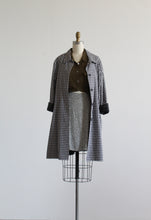 gingham cotton trench coat