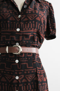 tortoiseshell silk dress