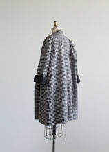 gingham cotton trench coat