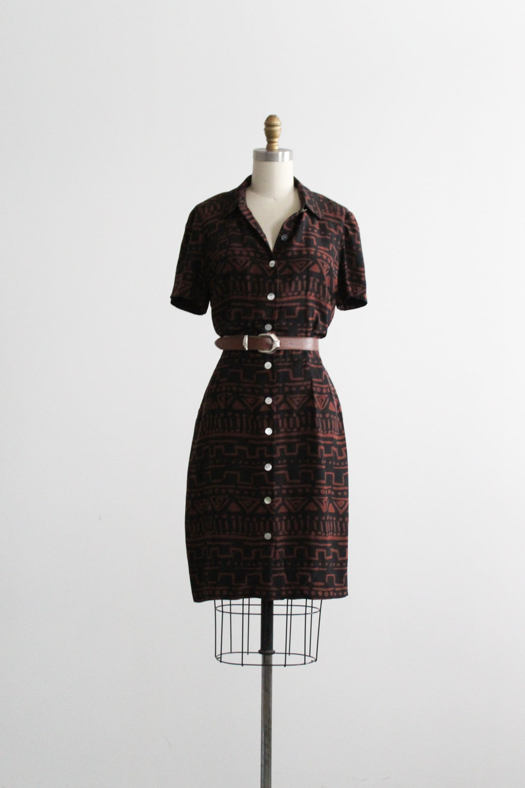tortoiseshell silk dress