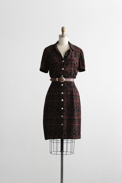 tortoiseshell silk dress