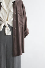 walnut silk button up (m/l)