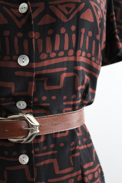 tortoiseshell silk dress