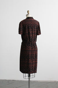 tortoiseshell silk dress