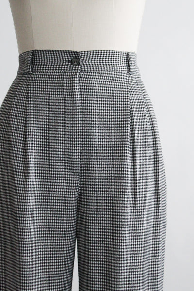 high rise gingham trousers (m)