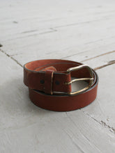 whiskey brown wide leather belt
