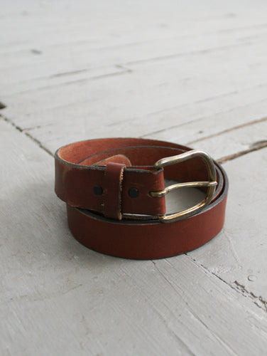 whiskey brown wide leather belt