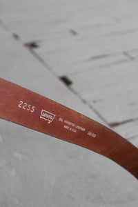 whiskey brown wide leather belt