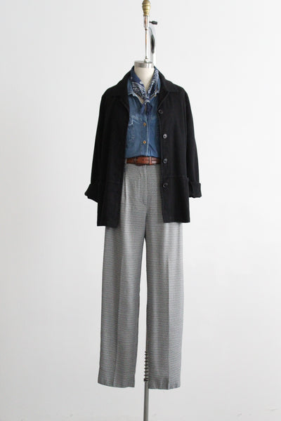 high rise gingham trousers (m)