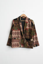 patchwork print blazer