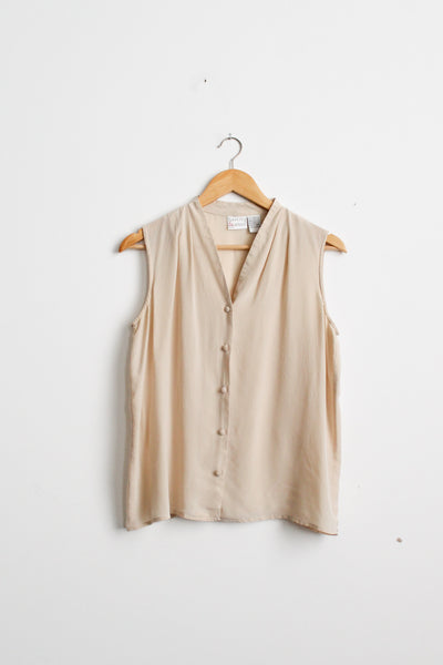 fawn silk button up