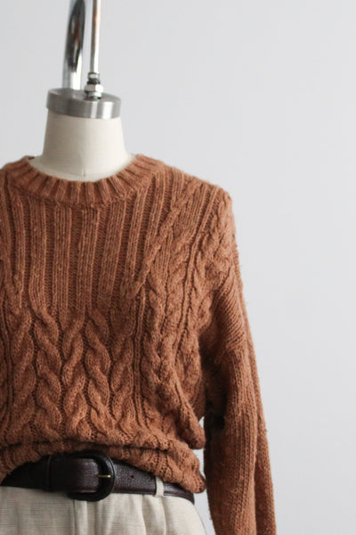 clay cable knit sweater