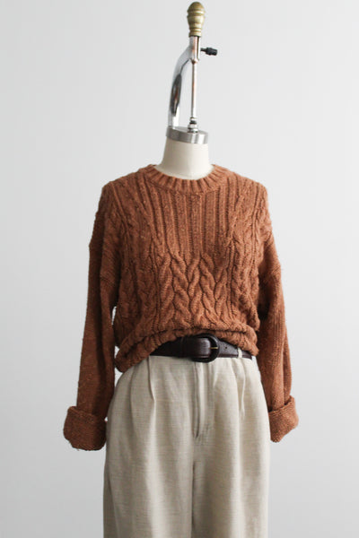 clay cable knit sweater