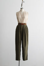 moss silk trousers