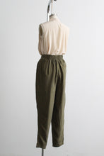 moss silk trousers