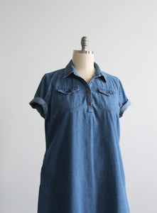 denim shift dress