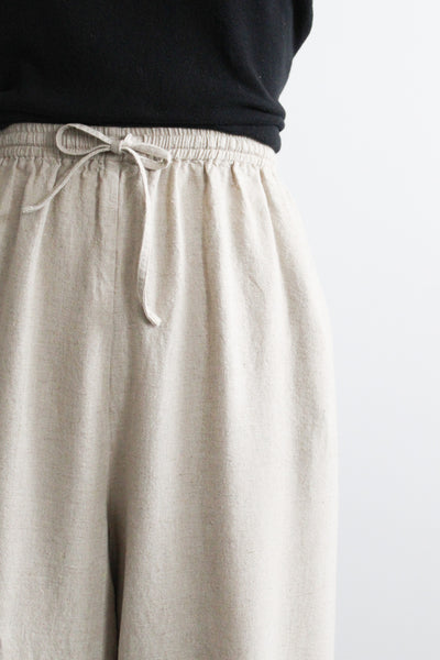 natural linen trousers