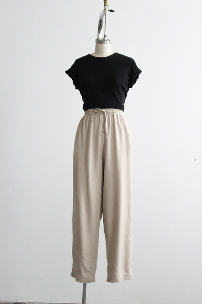 natural linen trousers