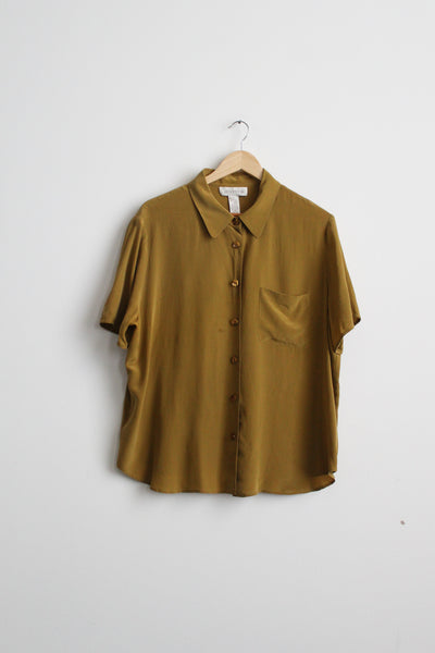 citrine silk button up