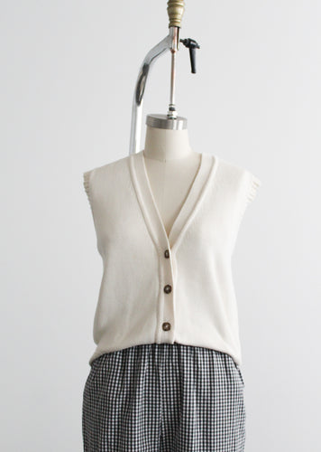 parchment cotton sweater vest