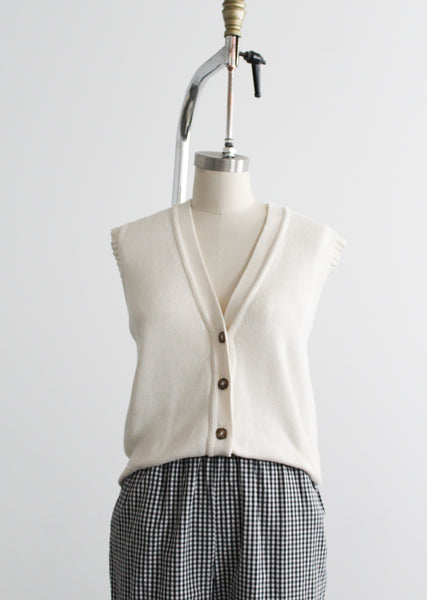parchment cotton sweater vest