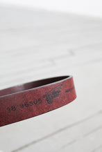horseshoe oxblood leather belt