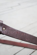 horseshoe oxblood leather belt
