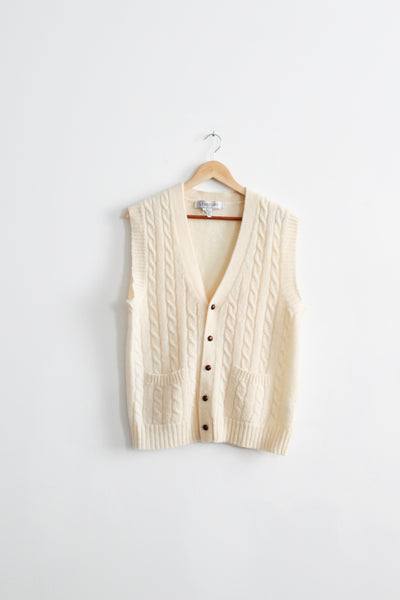 fisherman wool vest (m)