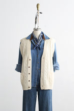 fisherman wool vest (m)