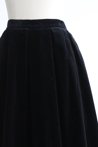 inkwell velvet midi skirt