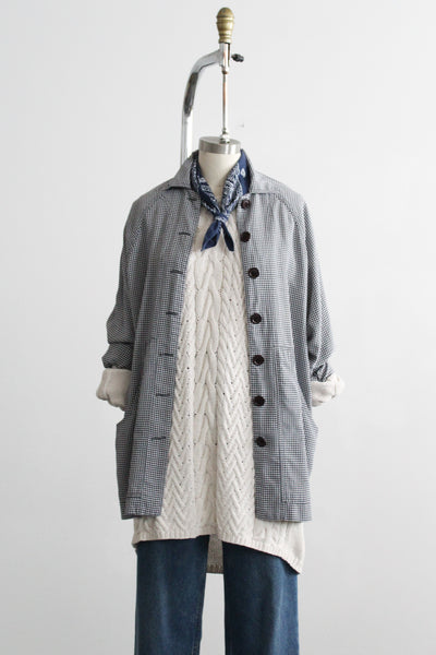 gingham chore coat (m/l)