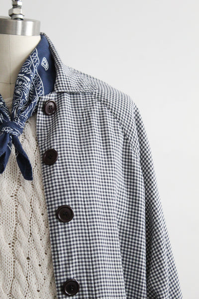 gingham chore coat (m/l)