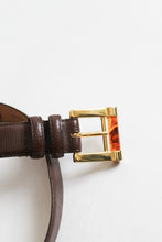 embossed leather belt