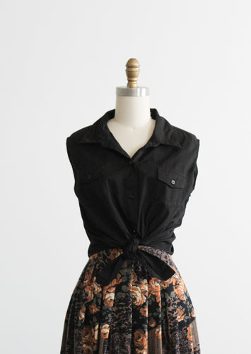nightwatch cropped button up
