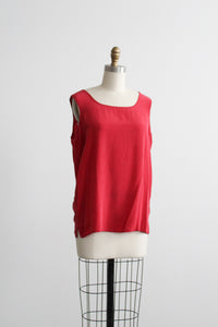 tomato silk tank