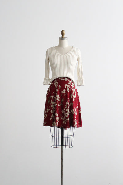 cranberry garden skirt