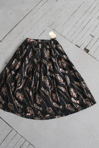 bronzeflower midi skirt
