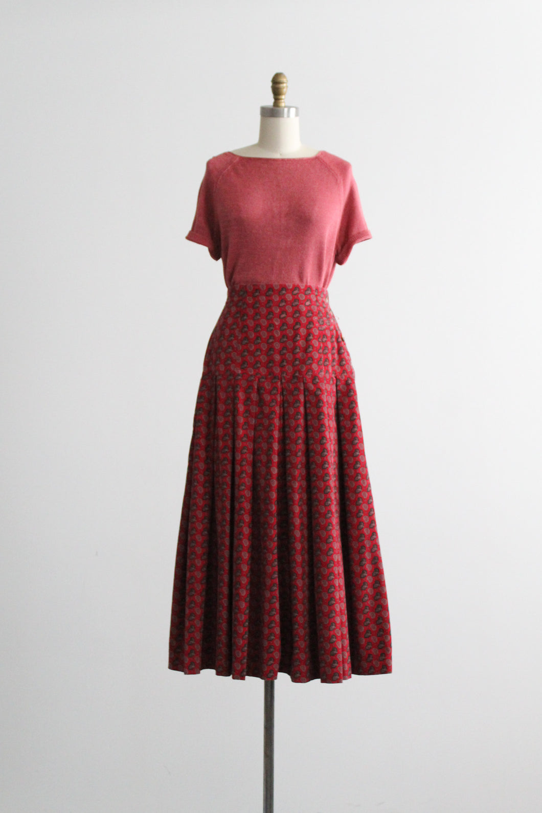 redwoods corduory midi skirt