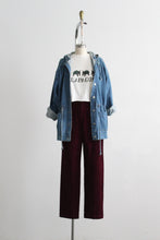 hooded denim field jacket (l)