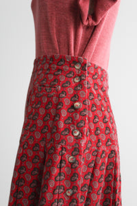 redwoods corduory midi skirt