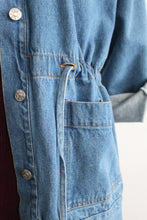 hooded denim field jacket (l)