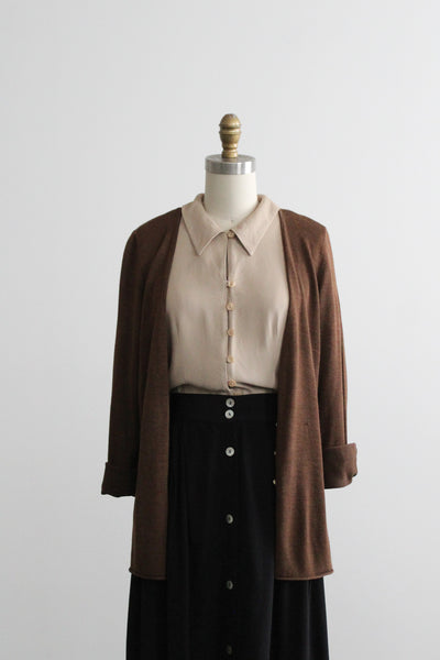 トップス Silk Cotton Cardigan BLK F S – Tagged 