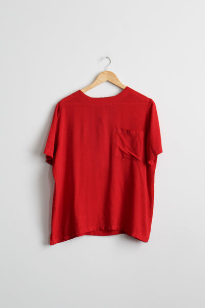 heirloom tomato boxy pocket tee