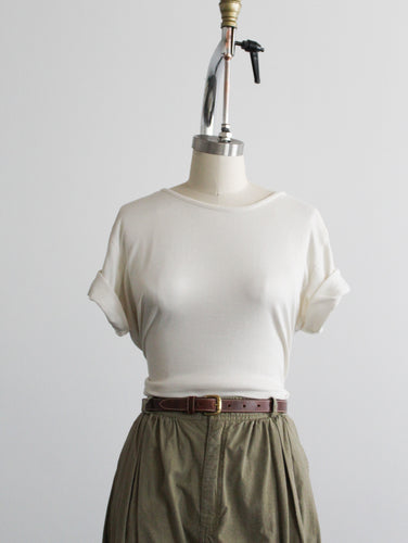 saltwhite silk tee
