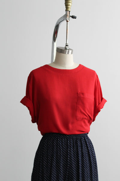 heirloom tomato boxy pocket tee