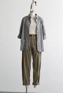 gingham chore coat