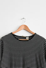 b&w striped cotton tee (l)